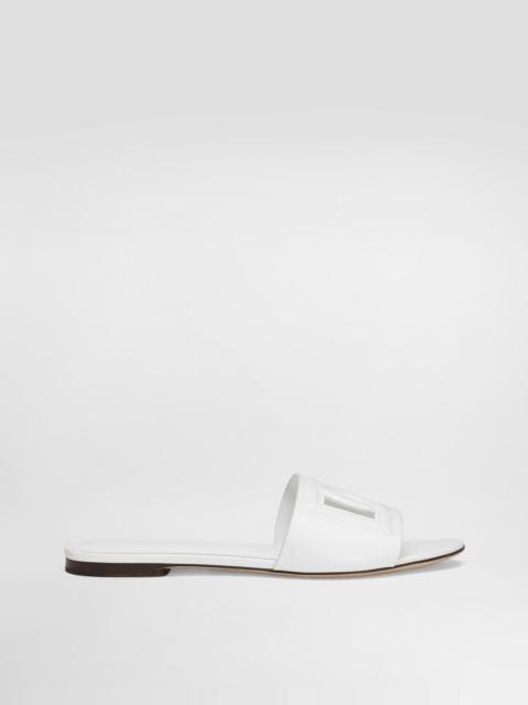 Calfskin sliders with DG logo