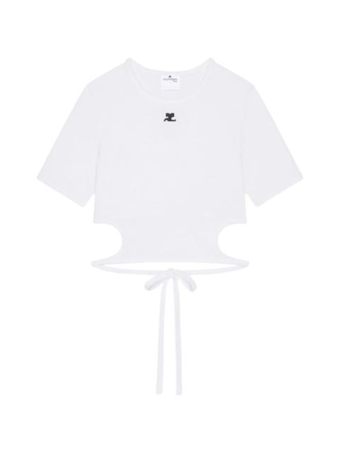 cut-out cropped T-shirt