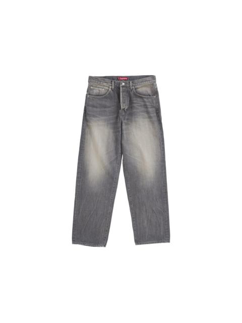 Supreme Distressed Loose Fit Selvedge Jean (SS25) Washed Grey
