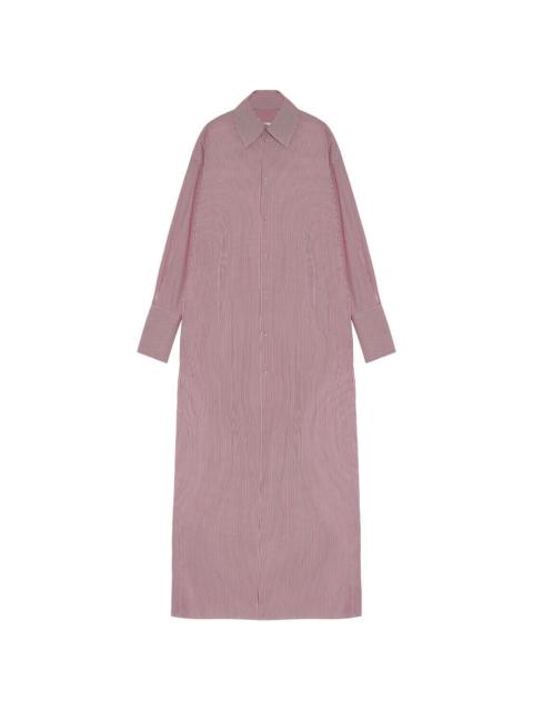 striped-pattern maxi dress