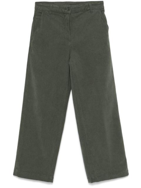 twill cropped trousers