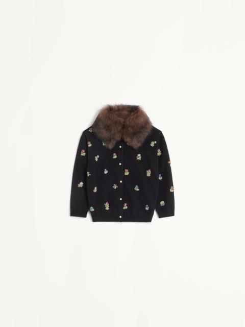 EMBROIDERED WOOL CARDIGAN