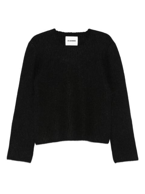 ribbed wool-mohair blend sweater