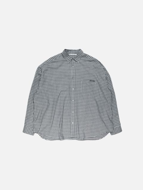 Flannel button-up shirt - Black/white