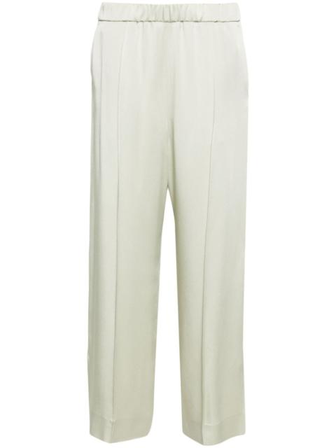 wide-leg pressed-crease trousers