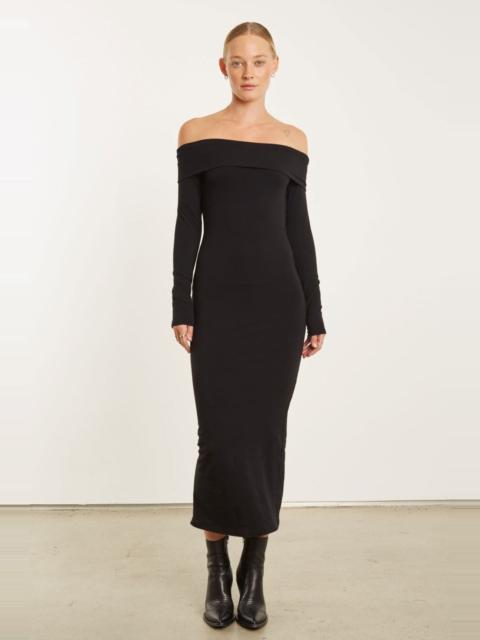 BLACK CITY OFF SHOULDER DRESS