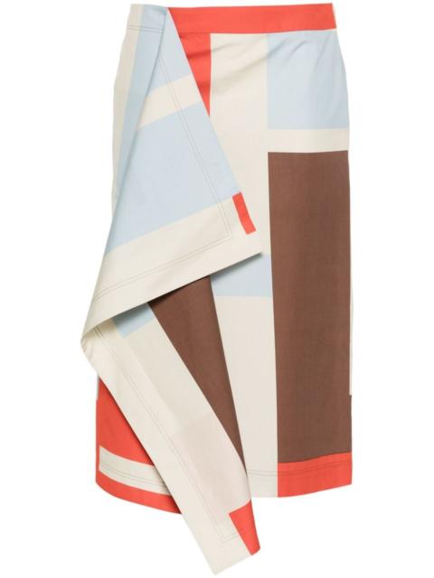 colour-block midi skirt