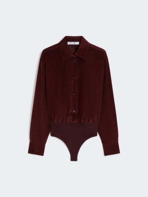 FERTILE Velvet bodysuit shirt