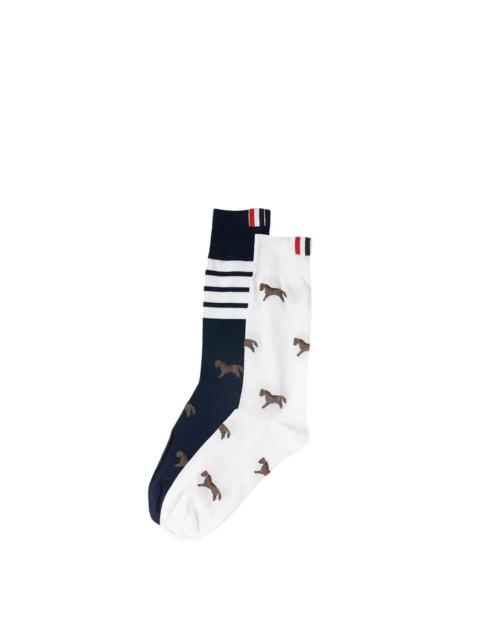 Horse Pattern Mid Calf Socks