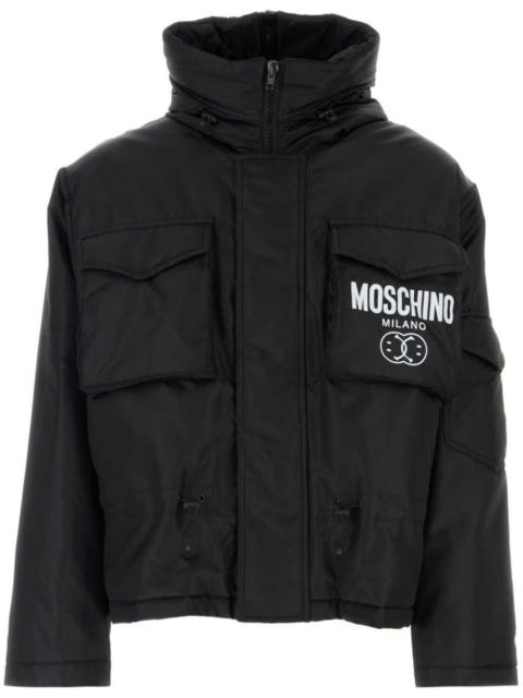 logo-print padded jacket