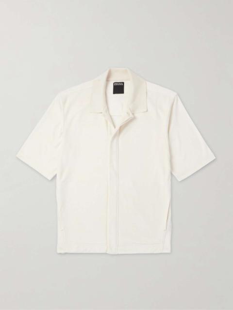 Cotton and Silk-Blend Terry Shirt
