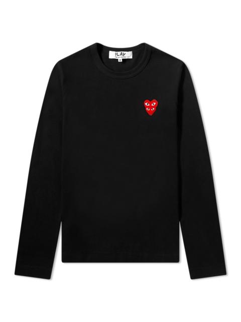 Comme des Garcons Play Women's Long Sleeve Overlapping Tee
