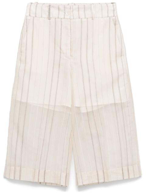 striped knee-length shorts