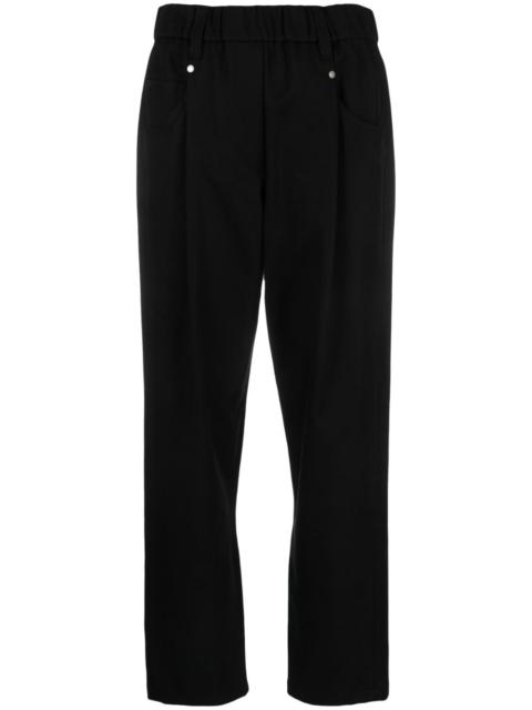 cropped straight-leg trousers
