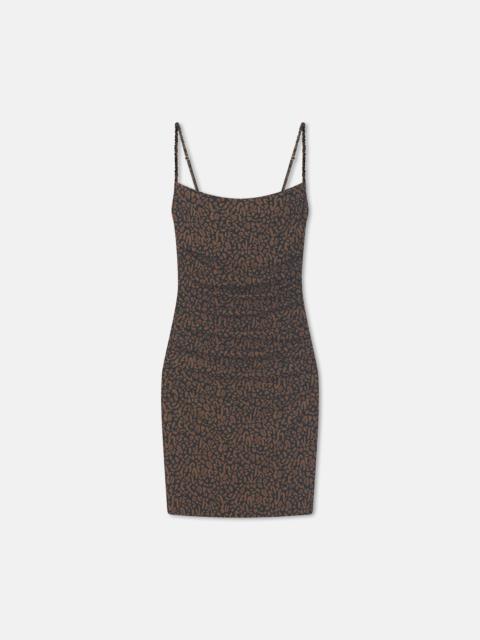 Printed Mesh-Jersey Dress