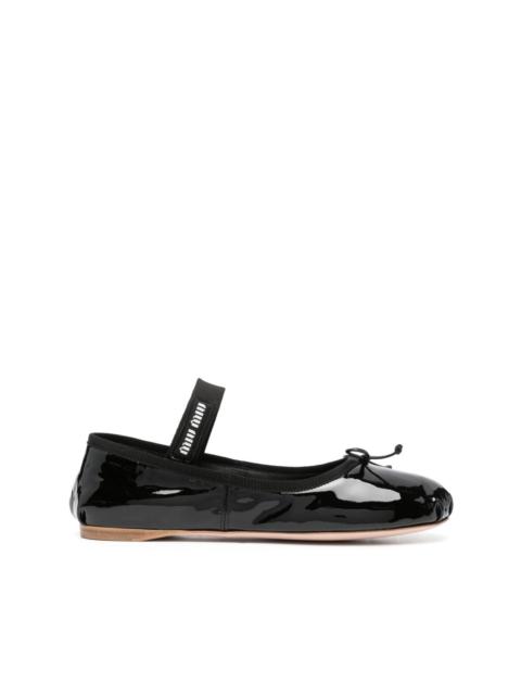 logo-band ballerina shoes