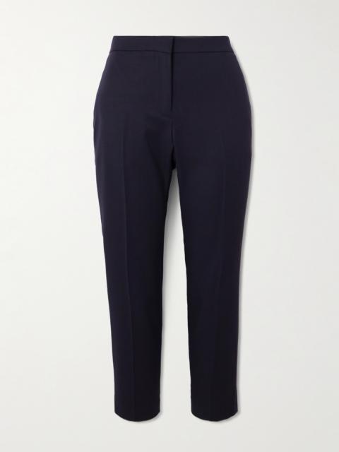 Cropped Grain De Poudre Wool Tapered Pants