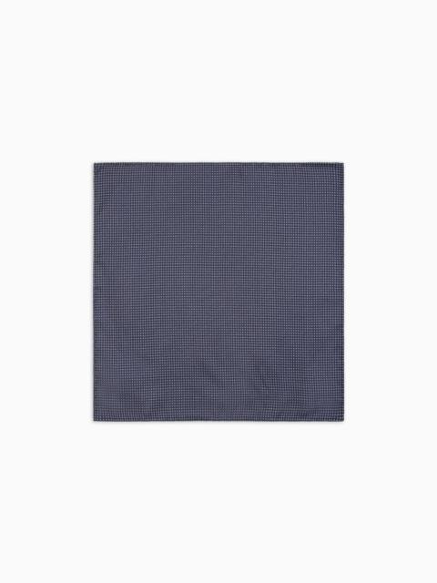 GEOMETRIC SILK JACQUARD POCKET SQUARE