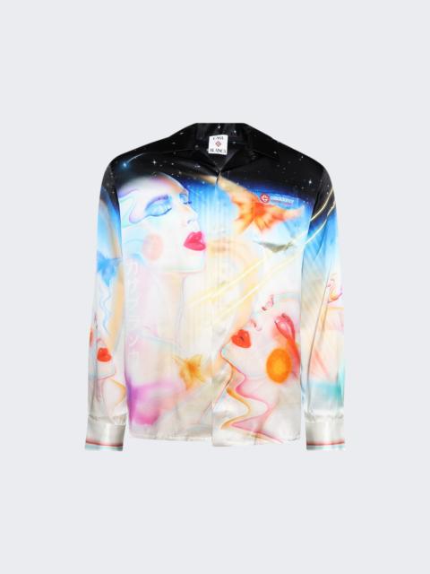 Cuban Collar Long Sleeve Shirt Galactic Connection