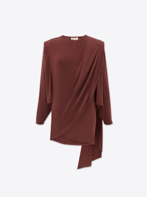 draped dress in wool jersey