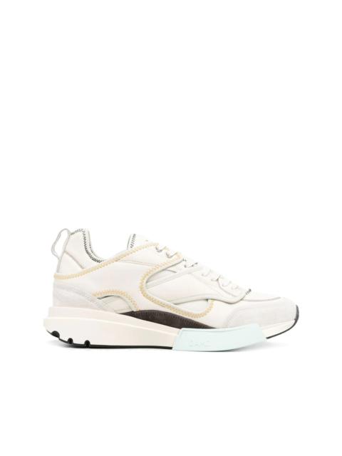 panelled low-top sneakers