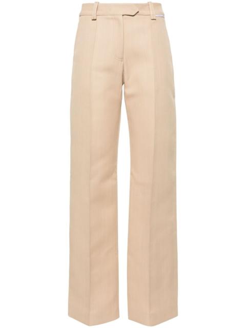 low-rise straight trousers