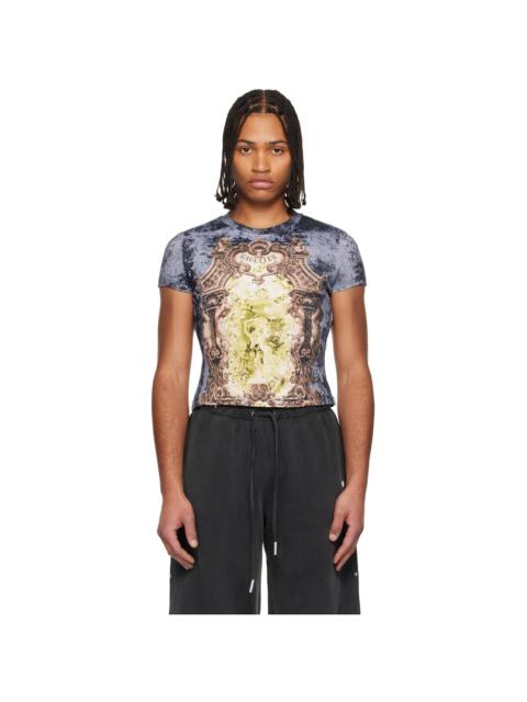 Blue & Beige 'The Blue Médaillon' T-Shirt