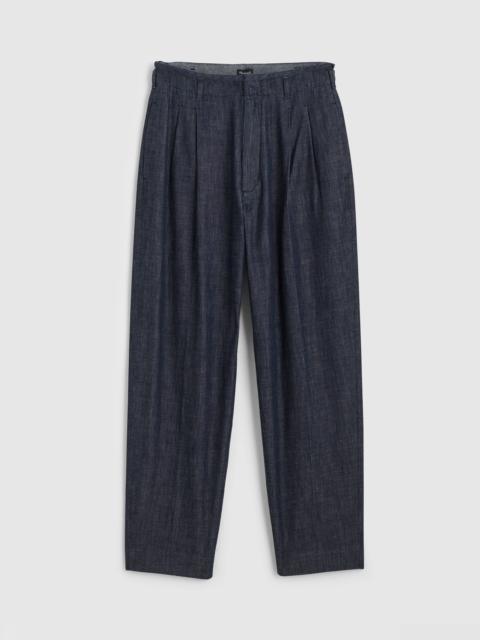 Denim Double-Pleated Trousers