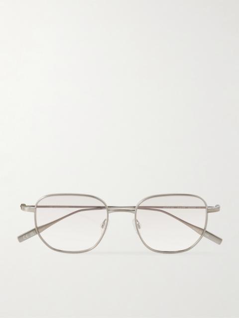 Revere Square-frame Gunmetal-tone Titanium Sunglasses