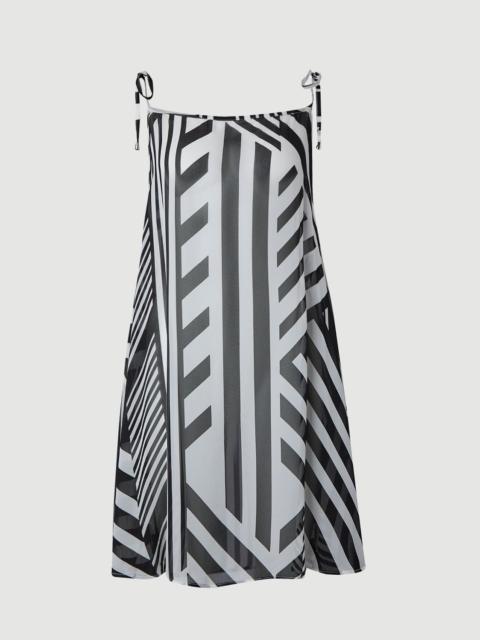 Viscose Georgette Mono Stripe Beach Skirt