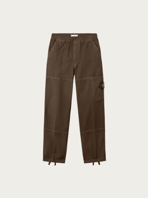 Organic Cotton Panama "Old" Effect Wide Cargos - Earth of Shadow