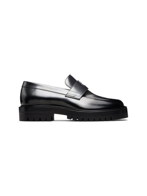 Black & Silver Tabi County Loafers