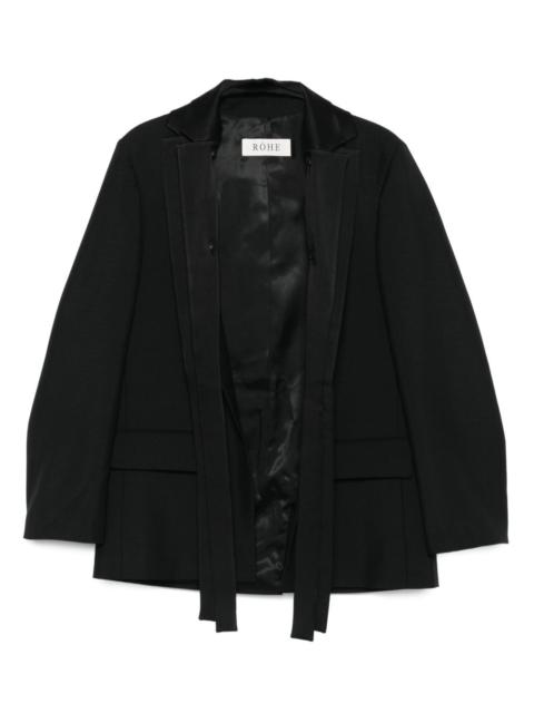 shawl-lapel wool jacket