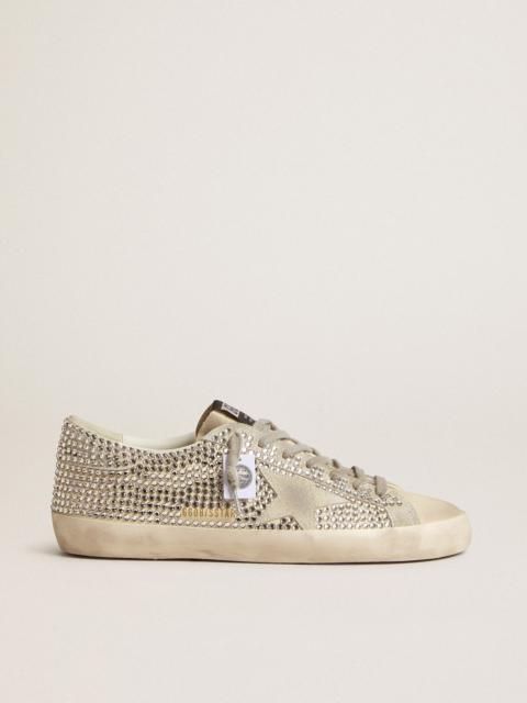 Super-Star in nubuck with Swarovski crystals and ice-gray suede star