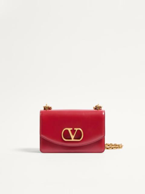 SMALL VALENTINO GARAVANI VAIN SHOULDER BAG IN SHINY CALFSKIN