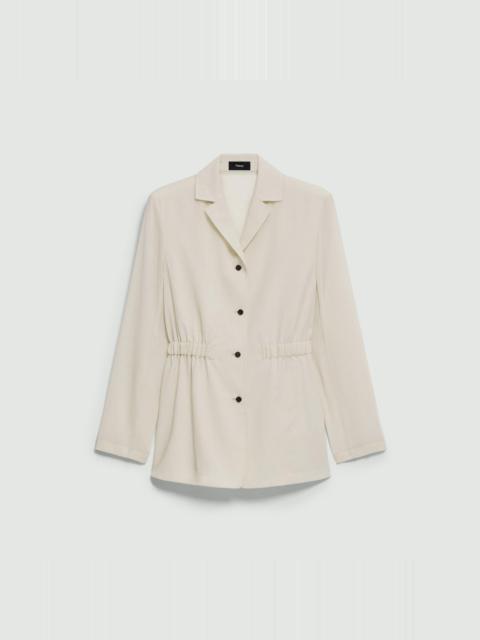 Cinch Waist Jacket in Wool-Poly