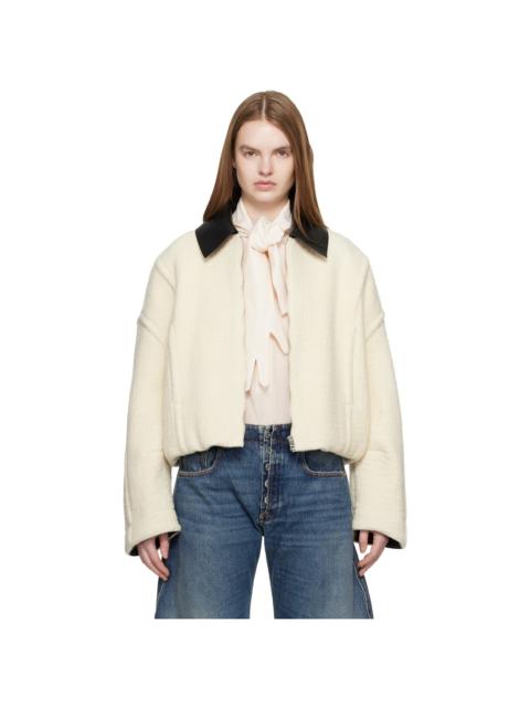 Off-White Heavy Wool Bomber Jacket
