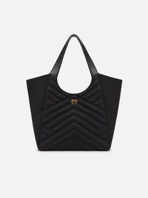 SHOPPER BAG IN PUZZLE-QUILTED RECYCLED FABRIC