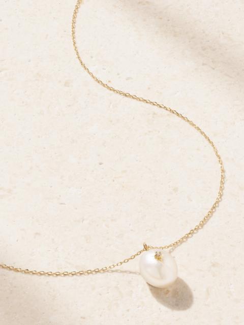 14-karat Gold, Pearl And Diamond Necklace