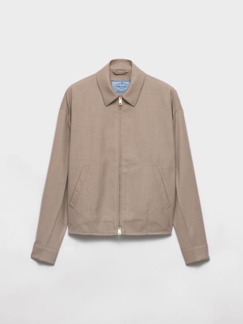 Mouliné wool blouson jacket
