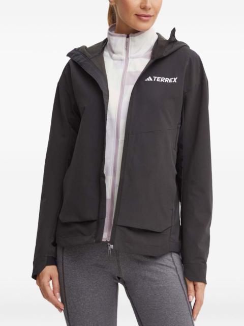 logo-detail hooded jacket