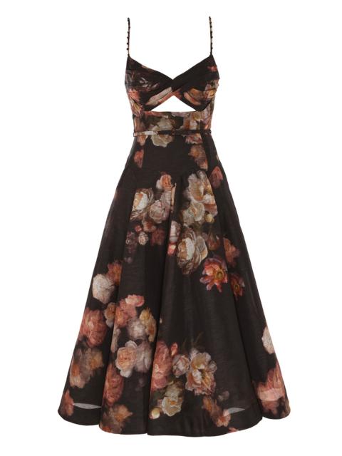 HYPNOTIC TWIST MIDI DRESS