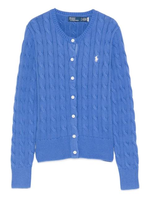 cable-knit buttoned cardigan