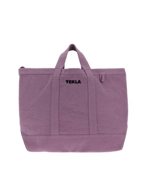 logo-print tote bag