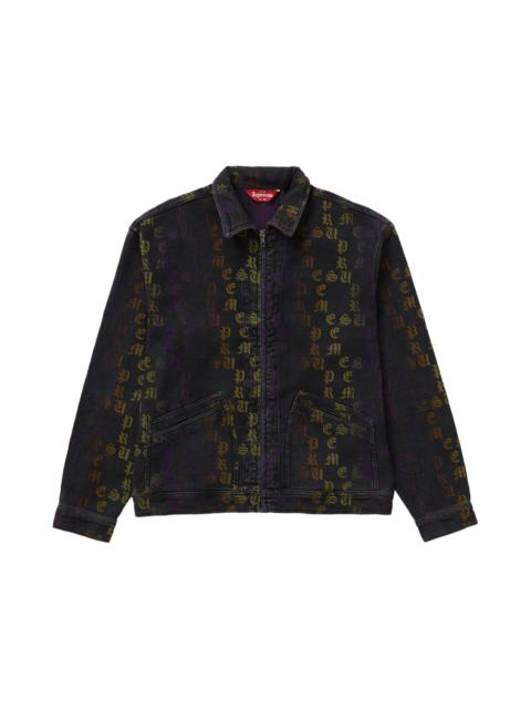Supreme Gradient Jacquard Denim Work Jacket Black