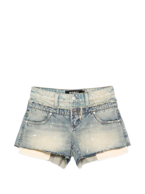 frayed denim shorts
