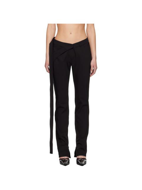 Black Slim Leg Suit Trousers