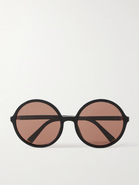 Round-frame Acetate Sunglasses