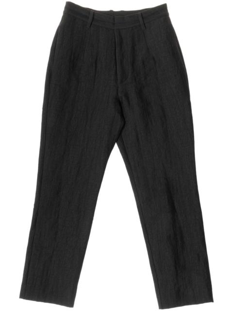slim-fit linen trousers