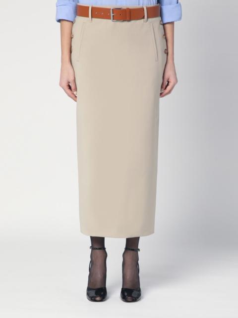 Jupe with beige wool skirt